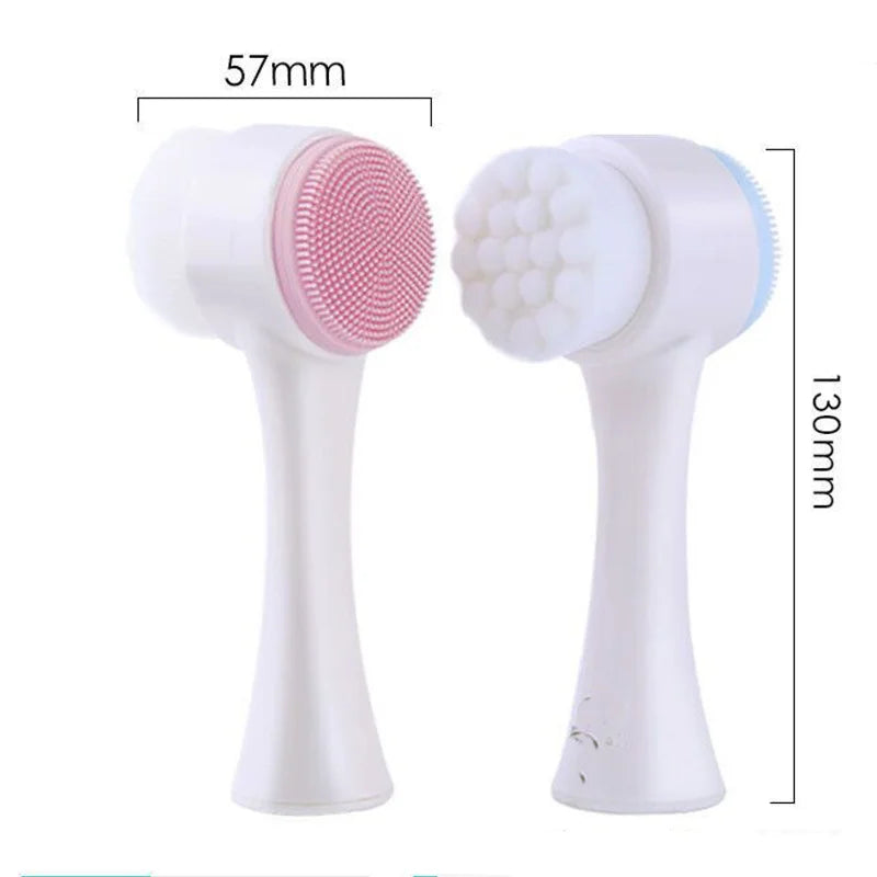 Brosse Nettoyante Visage Double Face en Silicone